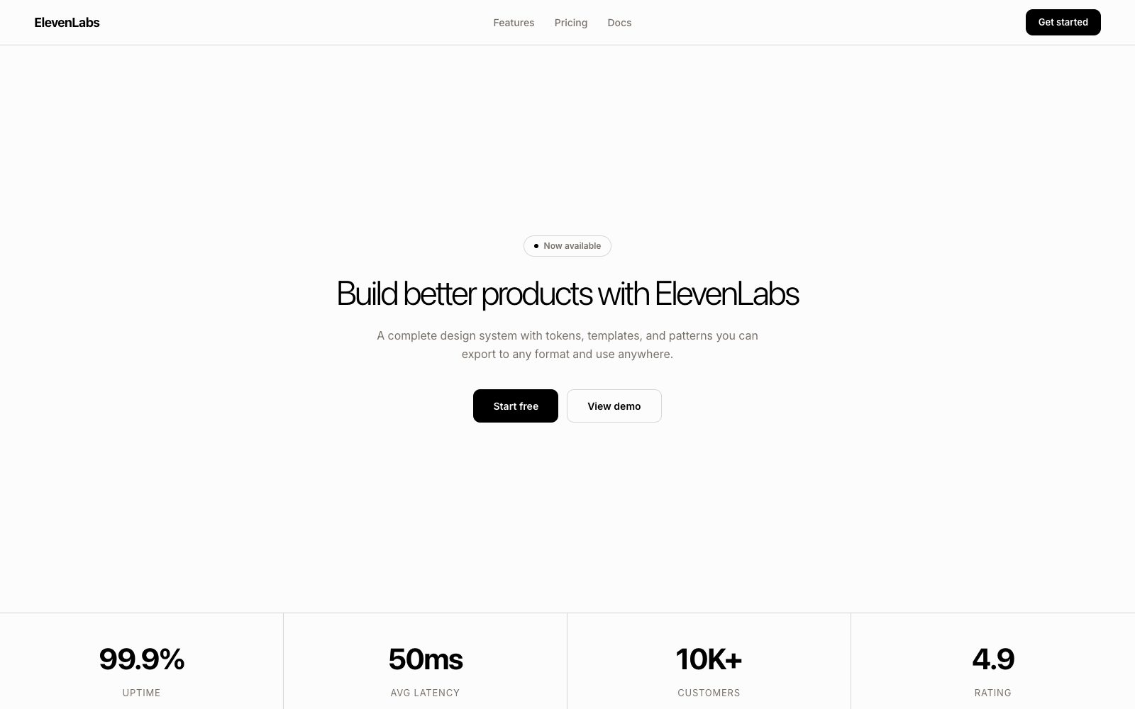 ElevenLabs voice AI with warm eggshell tones