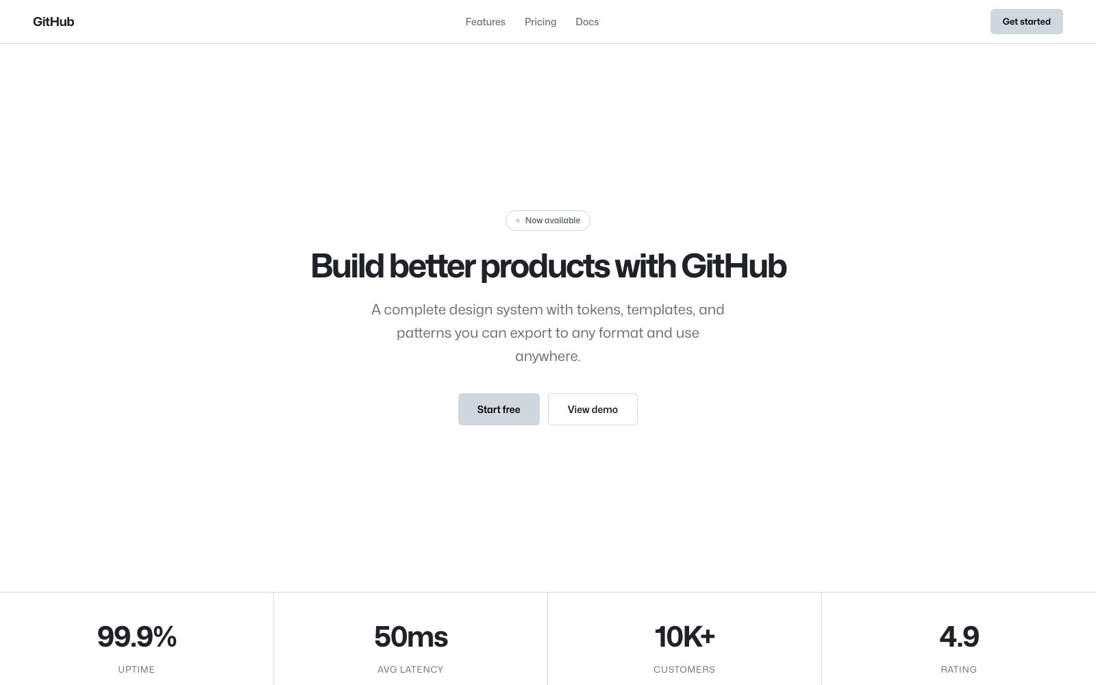 GitHub repository view with Primer design system