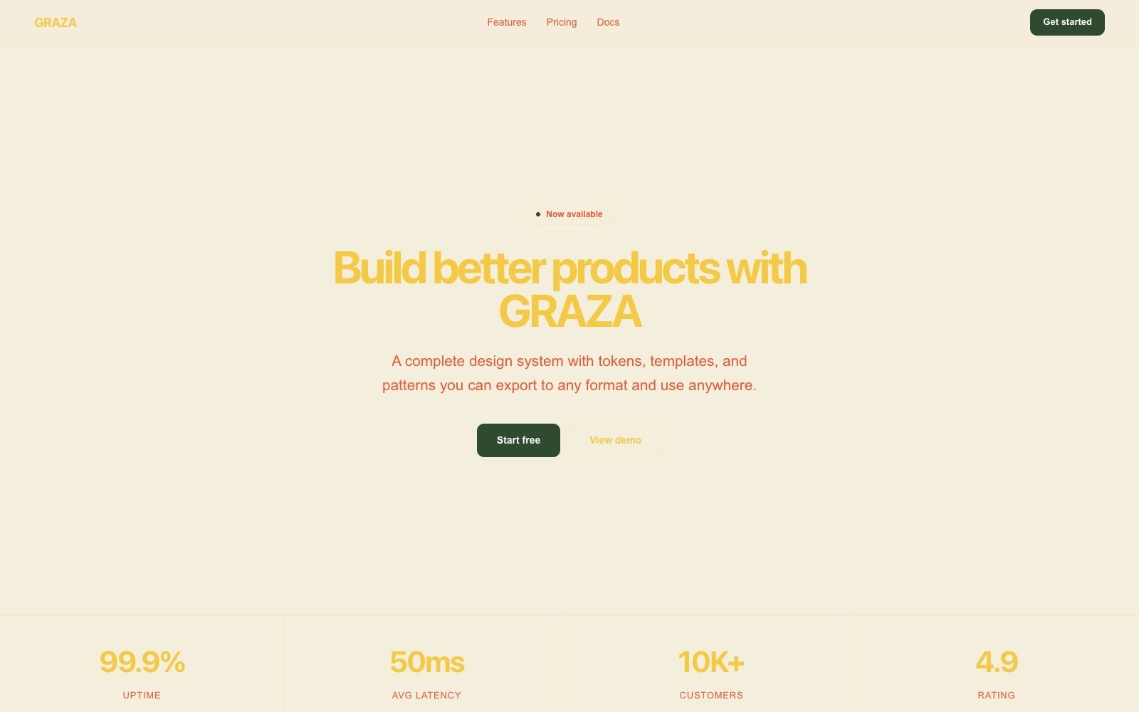 GRAZA olive oil website preview