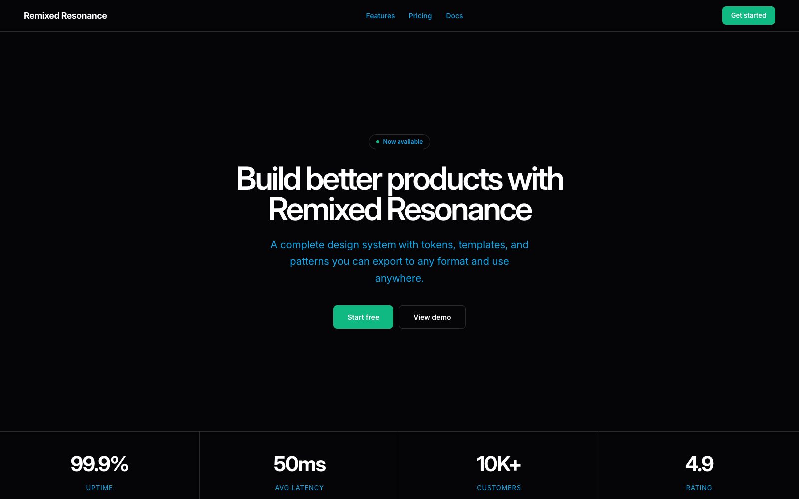 Remixed Resonance public design-system preview from Aura